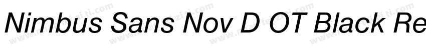 Nimbus Sans Nov D OT Black Regular字体转换